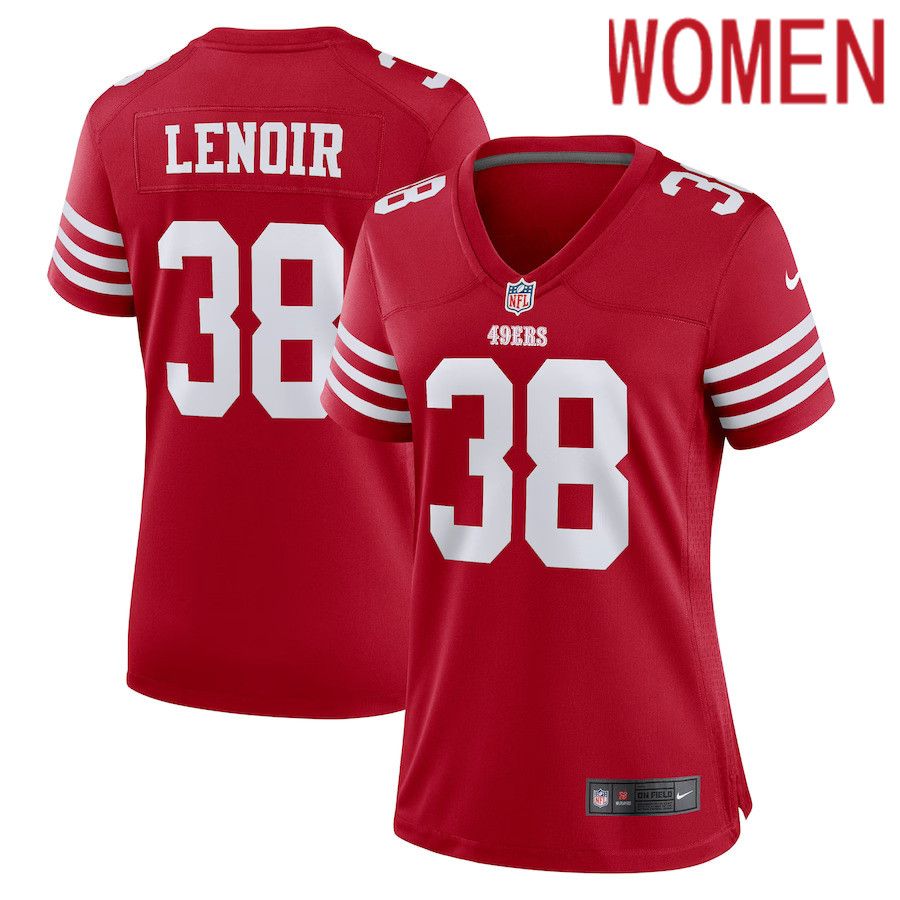 Women San Francisco 49ers #38 Deommodore Lenoir Nike Scarlet Game Player NFL Jersey